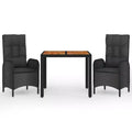 vidaXL Garden Dining Set, cushions
