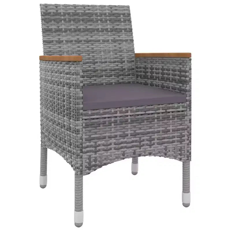 vidaXL Table à dîner de jardin en résine tressée Medium Durable