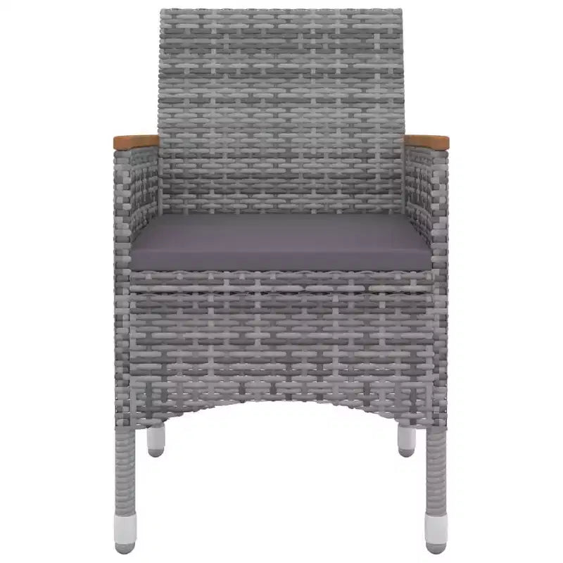 vidaXL Table à dîner de jardin en résine tressée Medium Durable