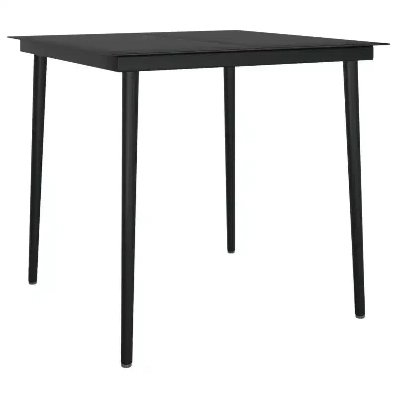 vidaXL Table à dîner de jardin en résine tressée Medium Durable