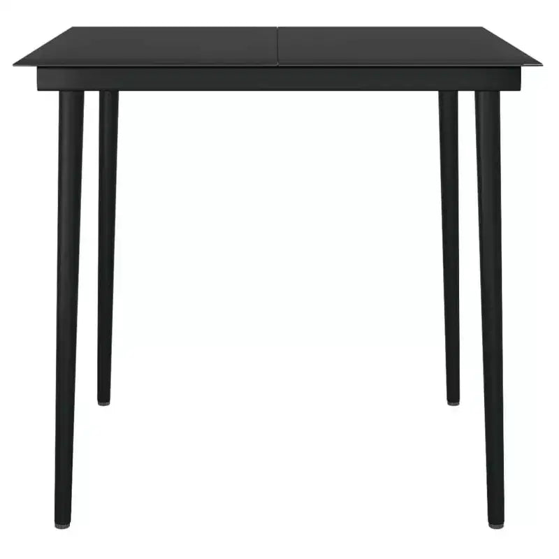 vidaXL Table à dîner de jardin en résine tressée Medium Durable