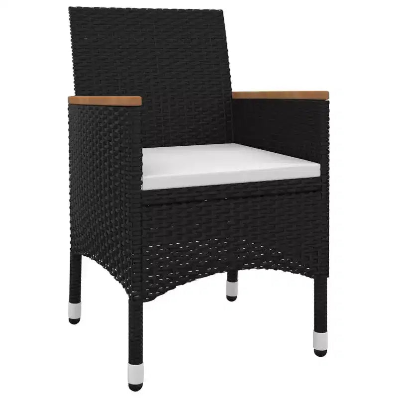 vidaXL Table à dîner de jardin en résine tressée Medium Durable