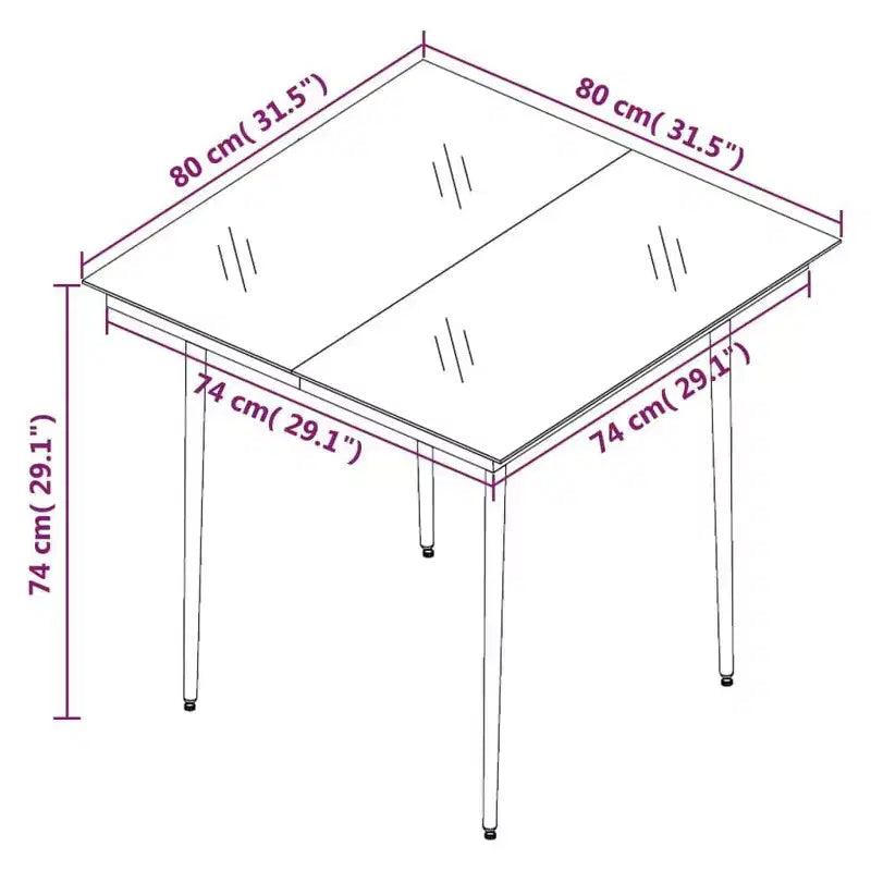 vidaXL Table à dîner de jardin en résine tressée Medium Durable