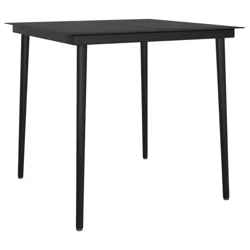 vidaXL Table à dîner de jardin en résine tressée Medium Durable