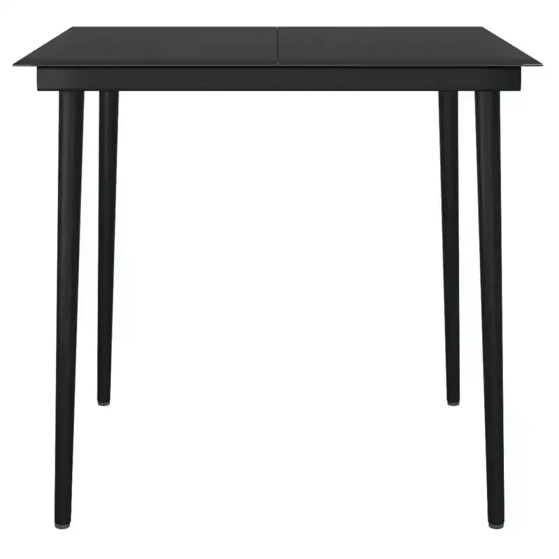 vidaXL Table à dîner de jardin en résine tressée Medium Durable