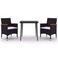 vidaXL Garden Dining Set Table PE rattan Medium Durable