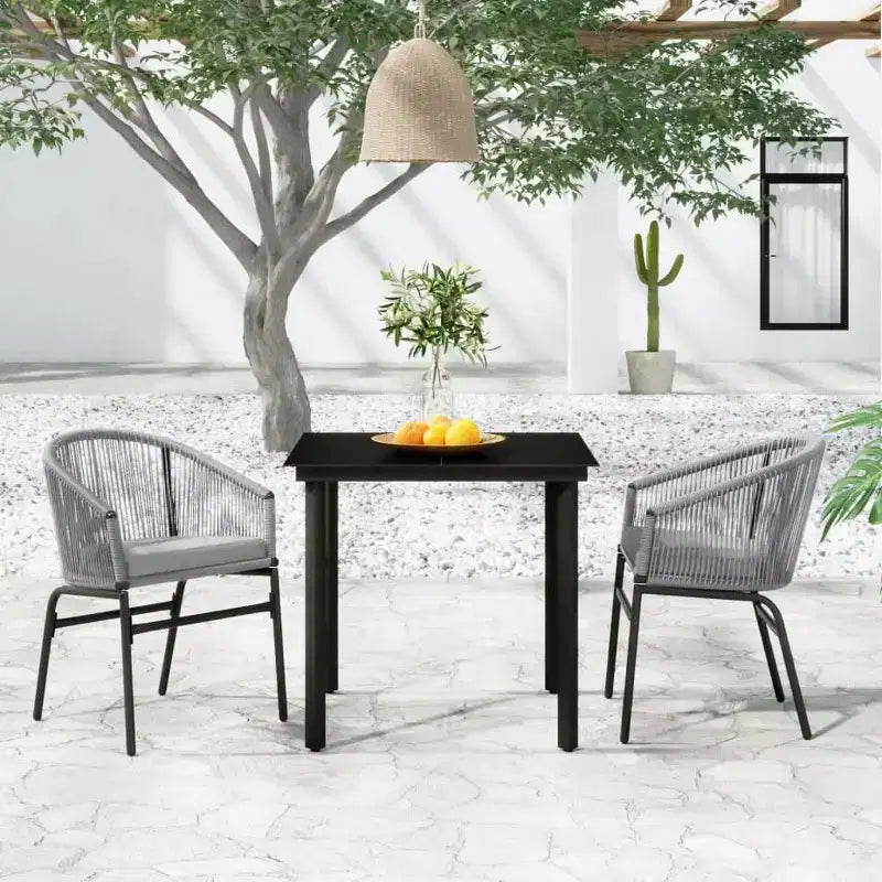 vidaXL Ensemble de salle à manger d'extérieur pour patio, table et chaises de jardin