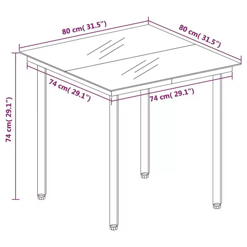vidaXL Ensemble de salle à manger d'extérieur pour patio, table et chaises de jardin
