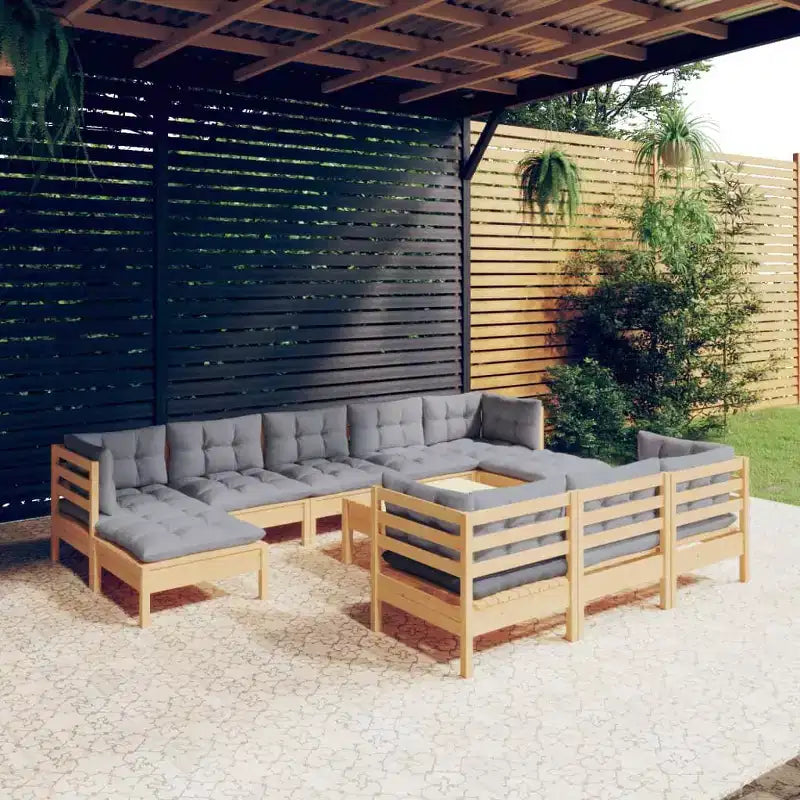 vidaXL Salon de jardin avec coussins de différentes couleurs