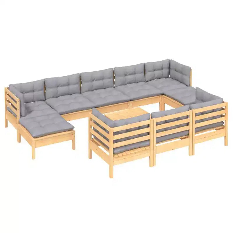 vidaXL Salon de jardin avec coussins de différentes couleurs