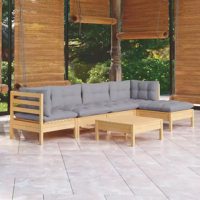 vidaXL Salon de jardin avec coussins de différentes couleurs