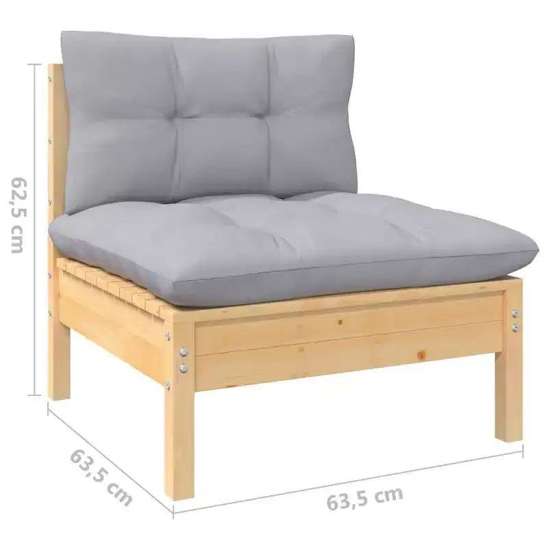 vidaXL Salon de jardin avec coussins de différentes couleurs