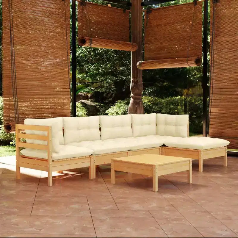 vidaXL Salon de jardin avec coussins de différentes couleurs
