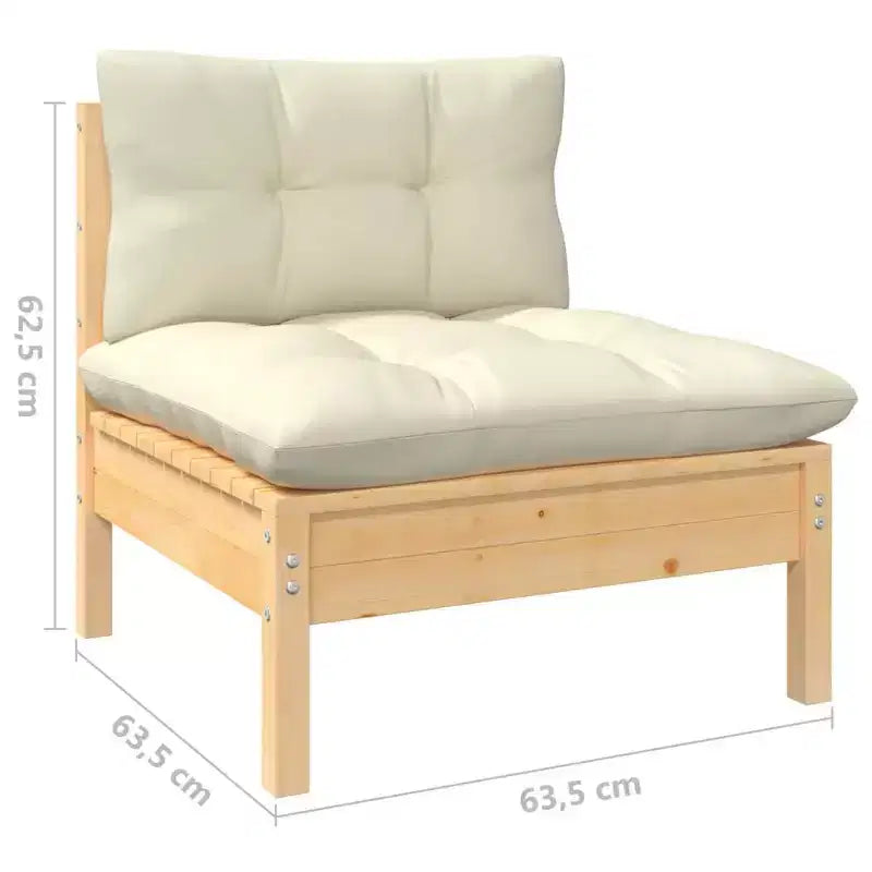 vidaXL Salon de jardin avec coussins de différentes couleurs