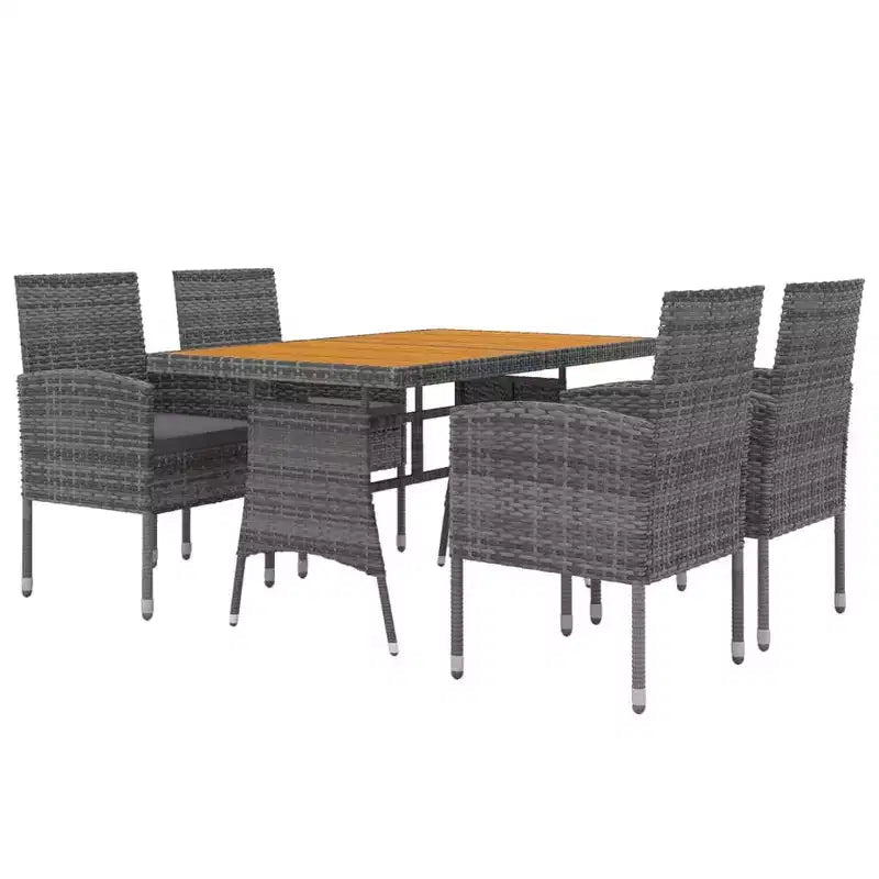 vidaXL Canapé d'angle de jardin en résine tressée avec coussins