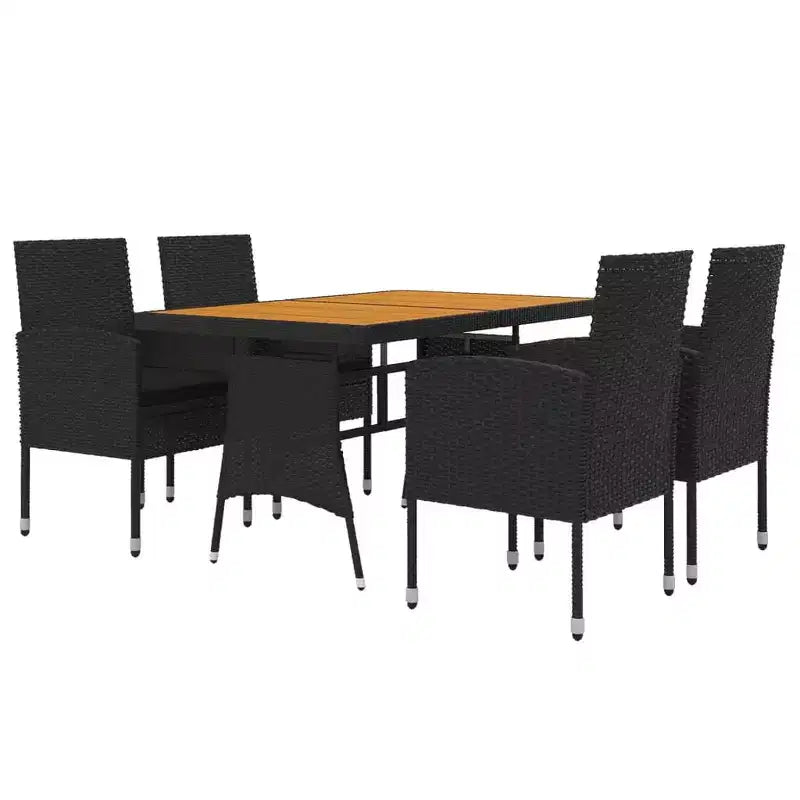 vidaXL Canapé d'angle de jardin en résine tressée avec coussins