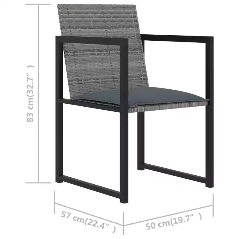 vidaXL Salon de Jardin Ensemble Table et Chaises Mobilier de Jardin en Résine Tressée