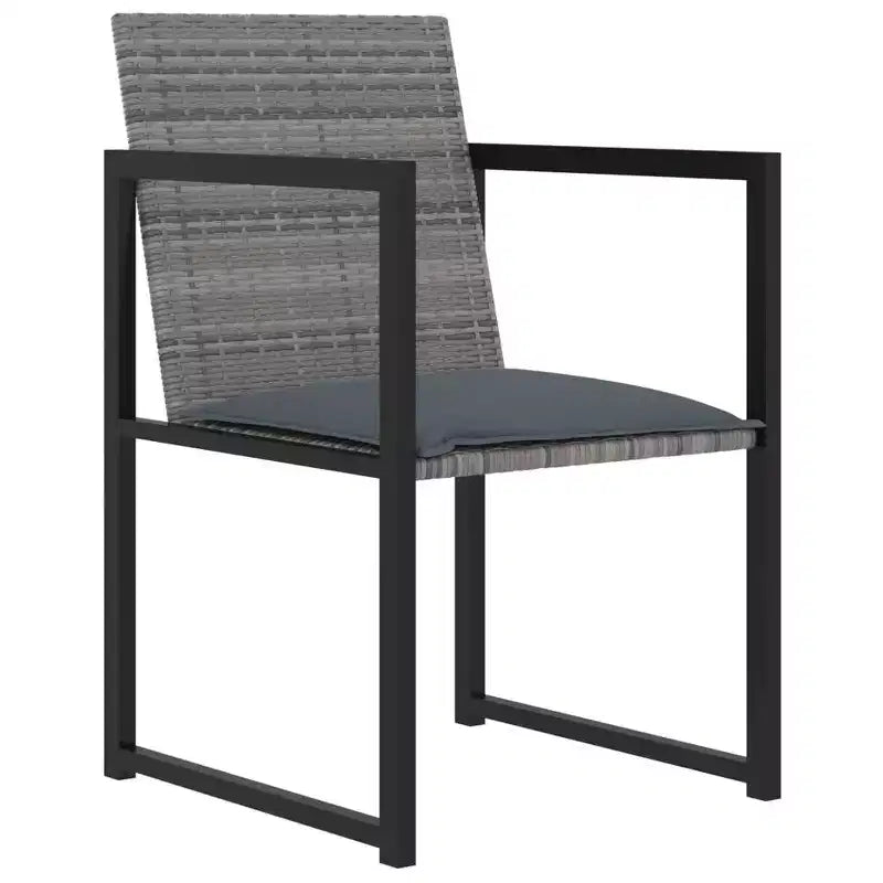 vidaXL Salon de Jardin Ensemble Table et Chaises Mobilier de Jardin en Résine Tressée