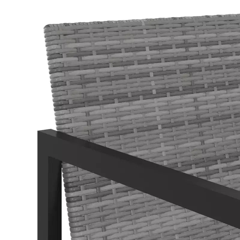 vidaXL Salon de Jardin Ensemble Table et Chaises Mobilier de Jardin en Résine Tressée