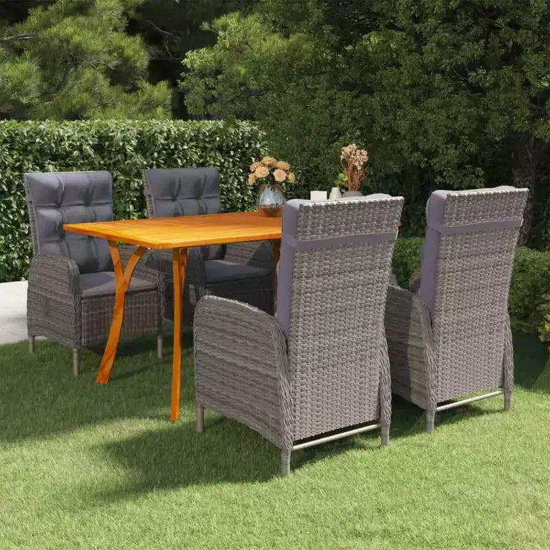 vidaXL Salon de jardin | Bois d'acacia robuste et rotin PE | & Choix