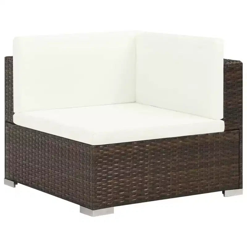 vidaXL Salon de jardin canapé d'extérieur avec table basse résine tressée