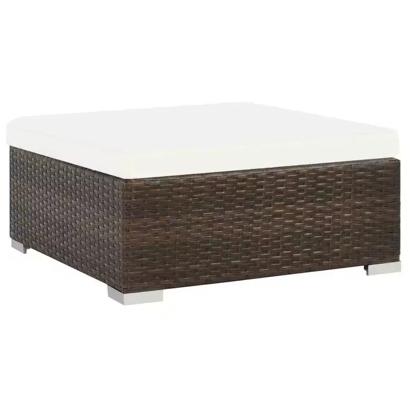 vidaXL Salon de jardin canapé d'extérieur avec table basse résine tressée