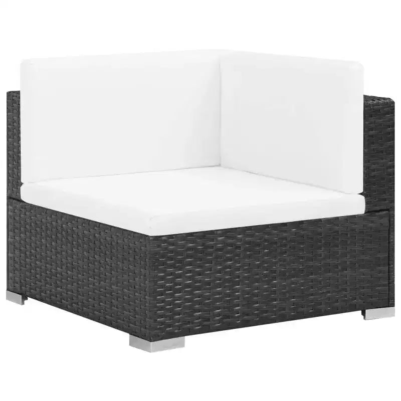 vidaXL Salon de jardin canapé d'extérieur avec table basse résine tressée