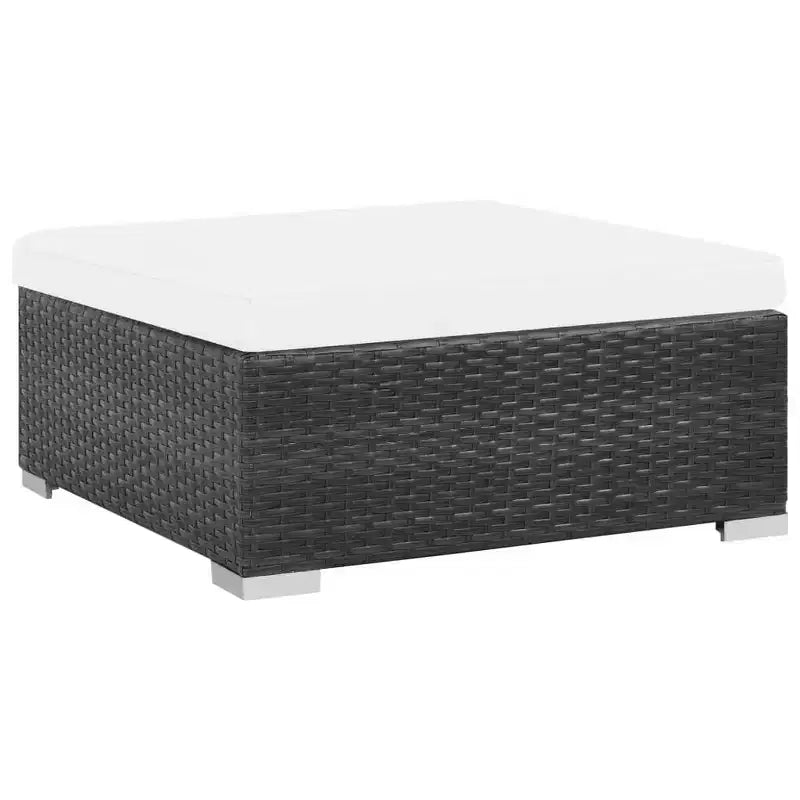 vidaXL Salon de jardin canapé d'extérieur avec table basse résine tressée