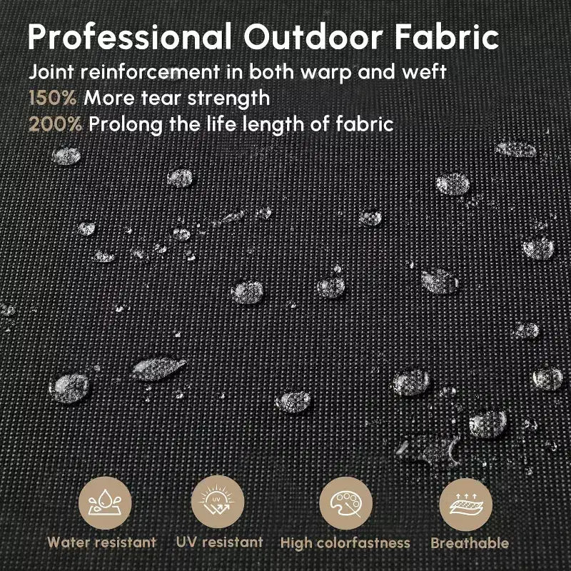 HOMLUX Ensemble de conversation d'extérieur 2 pièces en osier résistant aux intempéries pour patio, terrasse, balcon, jardin