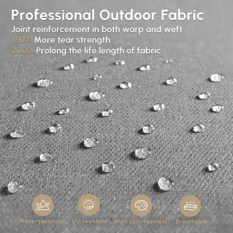 HOMLUX Ensemble de conversation d'extérieur 2 pièces en osier résistant aux intempéries pour patio, terrasse, balcon, jardin