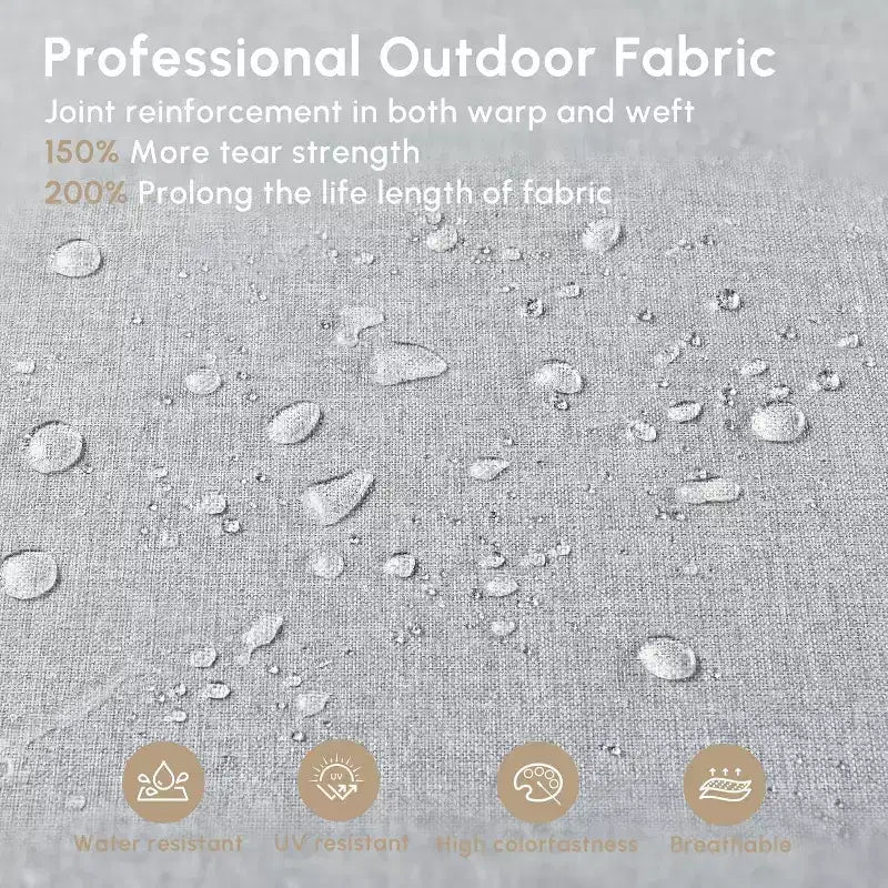 HOMLUX Ensemble de conversation d'extérieur 2 pièces en osier résistant aux intempéries pour patio, terrasse, balcon, jardin
