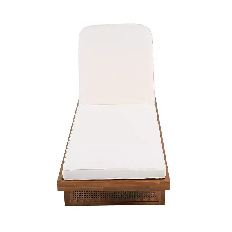 Christopher Knight Home Yasmine Ensemble de 2 fauteuils de jardin en bois d'acacia et rotin avec coussin et table en béton léger