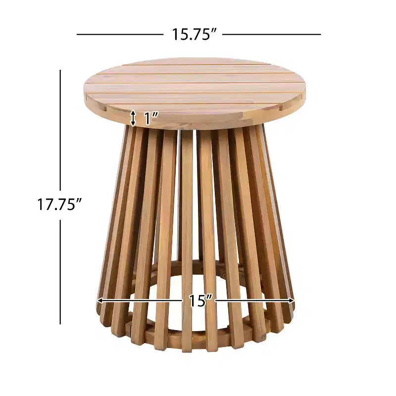 Ensemble de conversation 3 pièces pour patio en bois d'acacia, mobilier d'extérieur, 2 fauteuils club avec table d'appoint pour jardin/patio/terrasse - ModernLuxe