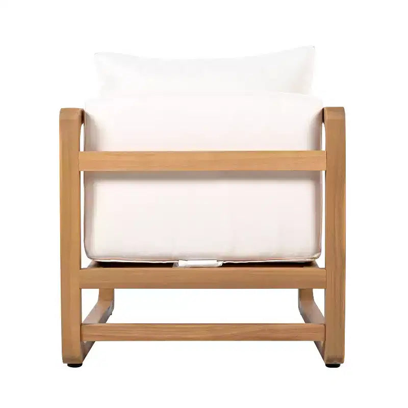 Christopher Knight Home Flavie Ensemble de deux pièces pour patio en bois d'acacia avec coussin et table à lattes