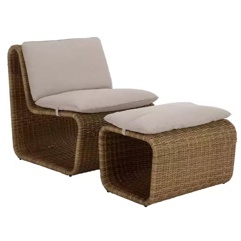 Ensemble de salon de patio Drew - Intérieur/Extérieur - PAT7542 - Naturel/Taupe - Safavieh