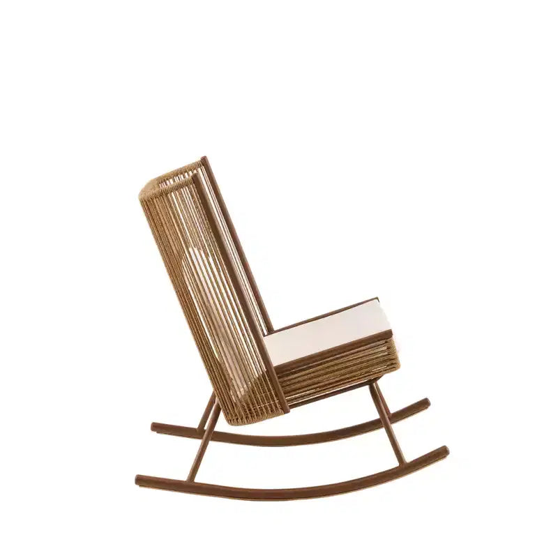 Ensemble de salle à manger de patio 3 pièces Christopher Knight Home Sunita Farmhouse avec table en bois d'acacia et chaises à bascule en fer