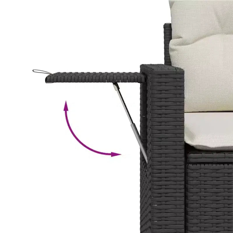 vidaXL Salon de jardin en rotin synthétique avec coussins