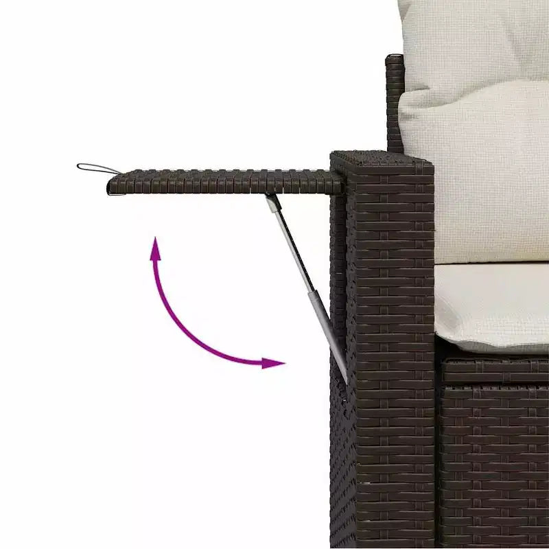 vidaXL Salon de jardin en rotin synthétique avec coussins