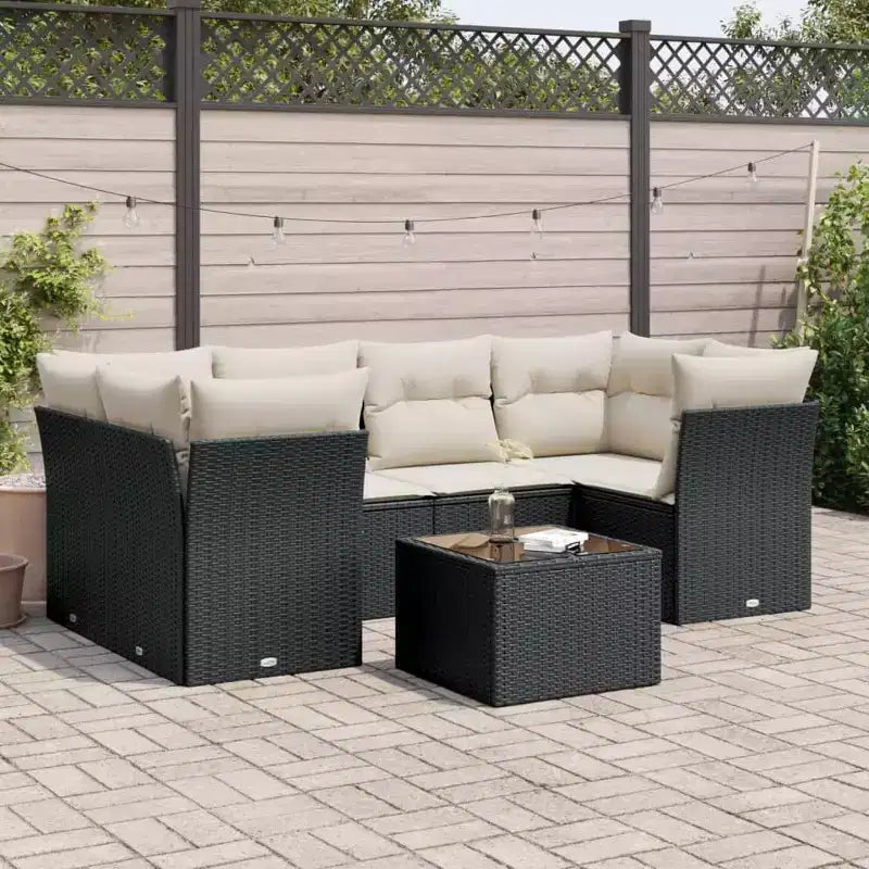 vidaXL Salon de jardin modulable avec coussins - Coloris assortis