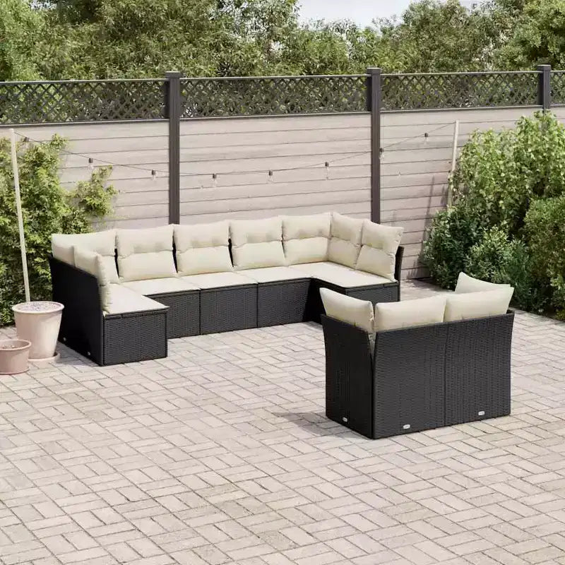 Ensemble de canapés de jardin modulaires vidaXL avec coussins