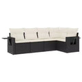 vidaXL Garden Sofa Set PE Rattan Large Adjustable Feet