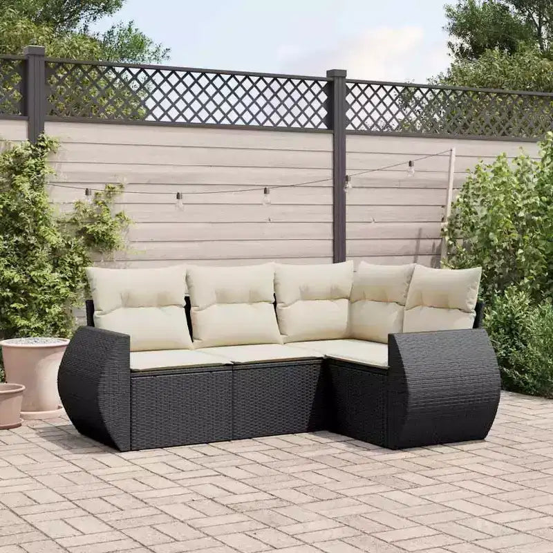 vidaXL Salon de jardin modulable avec coussins et rangement