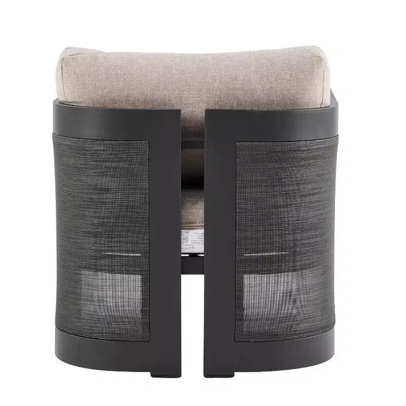 Christopher Knight Home Lalit Ensemble de conversation moderne 4 pièces en aluminium pour patio avec coussins (table non incluse)