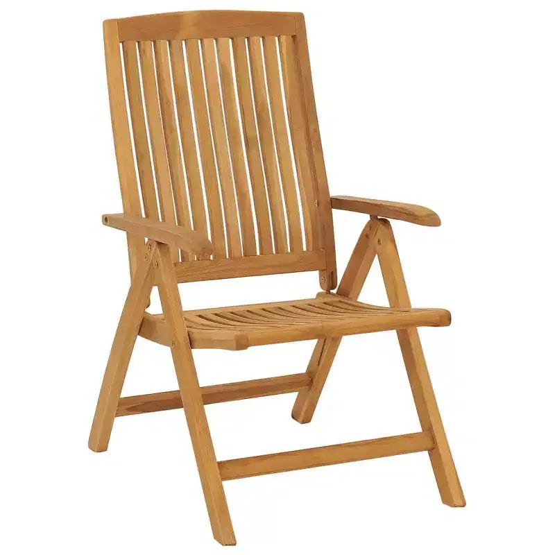 vidaXL Ensemble de salle à manger de jardin Teck naturel Bois de teck massif Taille M Pliable