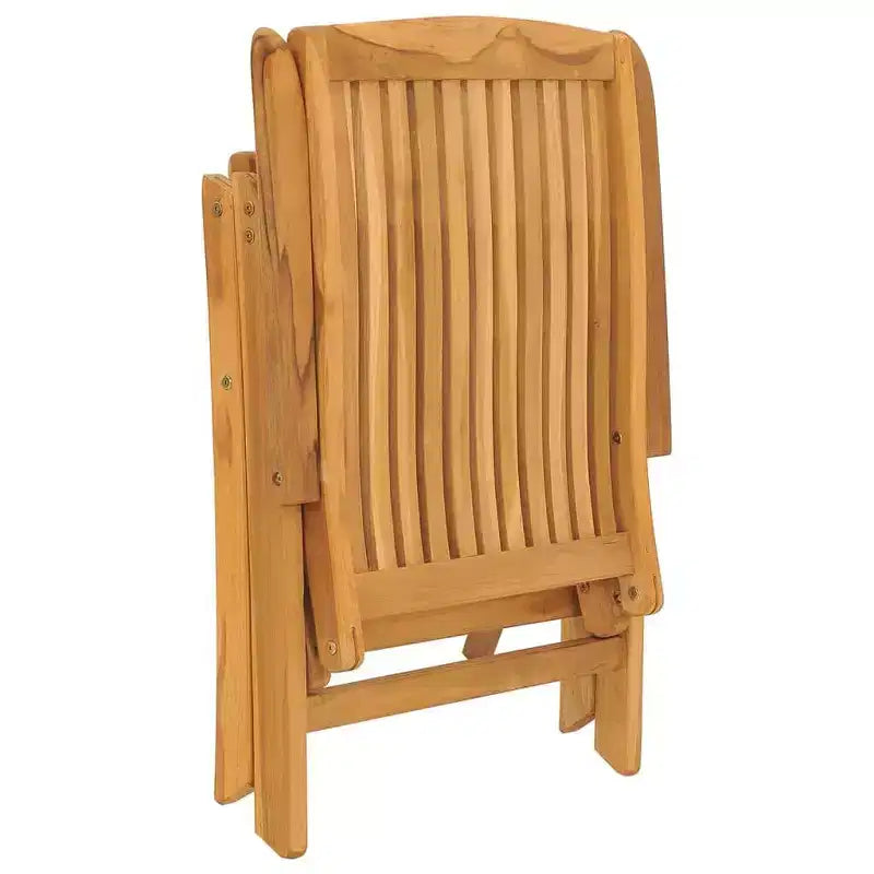 vidaXL Ensemble de salle à manger de jardin Teck naturel Bois de teck massif Taille M Pliable