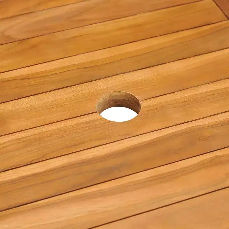 vidaXL Ensemble de salle à manger de jardin Teck naturel Bois de teck massif Taille M Pliable