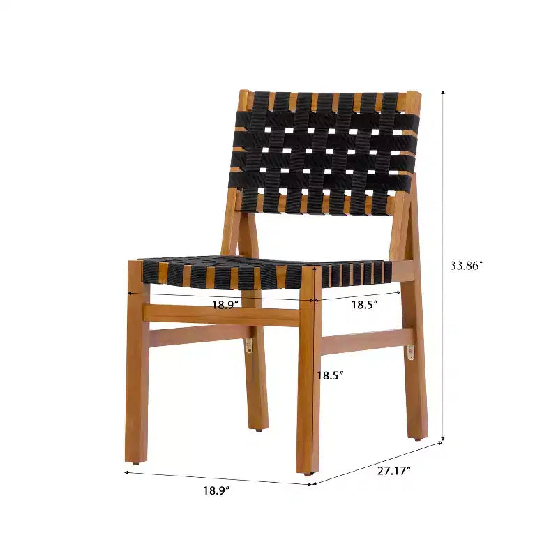 Christopher Knight Home Ratchanon – Ensemble de salle à manger d'extérieur moderne 7 pièces avec chaises en bois d'acacia et corde tressée en PE et table à lattes
