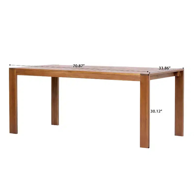 Christopher Knight Home Ratchanon – Ensemble de salle à manger d'extérieur moderne 7 pièces avec chaises en bois d'acacia et corde tressée en PE et table à lattes