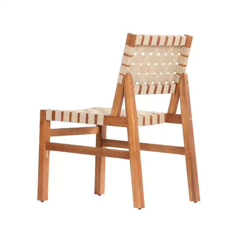 Christopher Knight Home Ratchanon – Ensemble de salle à manger d'extérieur moderne 7 pièces avec chaises en bois d'acacia et corde tressée en PE et table à lattes