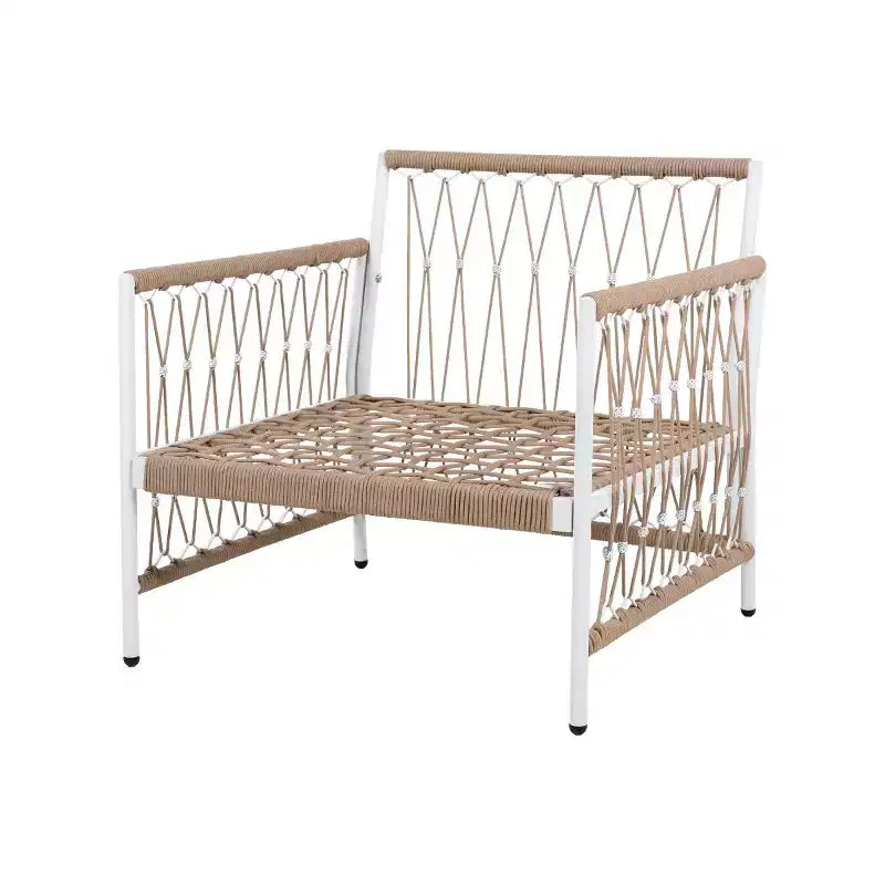 Ensemble de mobilier de patio bohème 3 pièces avec 2 chaises longues et une table d'appoint en verre, ensemble de conversation extérieur pour jardin ou piscine-Panipeachy